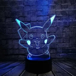 Pkm.store Sonstiges Merchandise-Pokemon Go 3D Led Lampe Mit Farbwechsel (Nachtlicht, Tischlampe)