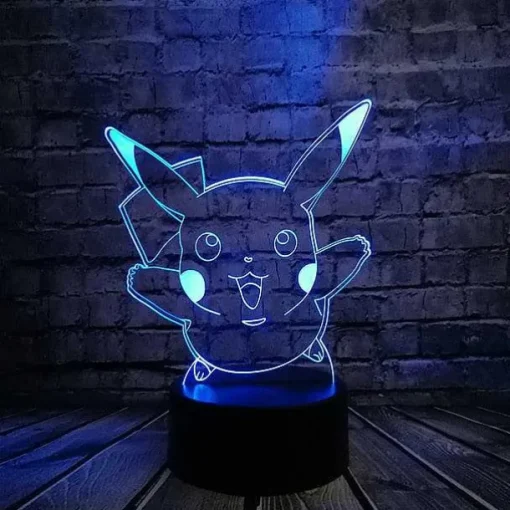 Pkm.store Sonstiges Merchandise-Pokemon Go 3D Led Lampe Mit Farbwechsel (Nachtlicht, Tischlampe)