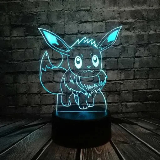 Pkm.store Sonstiges Merchandise-Pokemon Go 3D Led Lampe Mit Farbwechsel (Nachtlicht, Tischlampe)