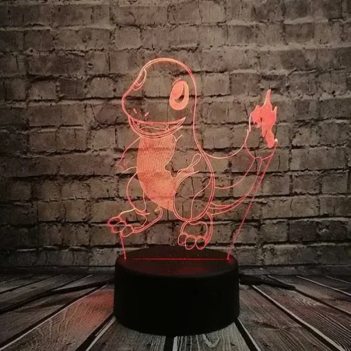 Pkm.store Sonstiges Merchandise-Pokemon Go 3D Led Lampe Mit Farbwechsel (Nachtlicht, Tischlampe)