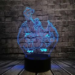 Pkm.store Sonstiges Merchandise-Pokemon Go 3D Led Lampe Mit Farbwechsel (Nachtlicht, Tischlampe)