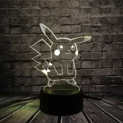 Pkm.store Sonstiges Merchandise-Pokemon Go 3D Led Lampe Mit Farbwechsel (Nachtlicht, Tischlampe)