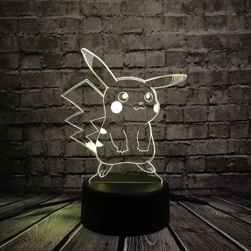 Pkm.store Sonstiges Merchandise-Pokemon Go 3D Led Lampe Mit Farbwechsel (Nachtlicht, Tischlampe)