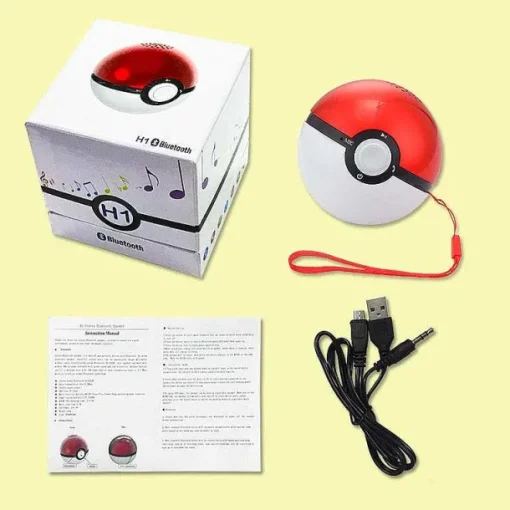 Pkm.store Pokeball & Pokebälle-Pokemon Go Pokeball Portabler Super Bass Lautsprecher