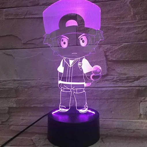 Pkm.store Pokemon Lampen & Nachtlichter-Pokemon Go Snorlax, Ash Ketchum U. A. Lampe Mit Farbwechsel (7 / 16 Farben)