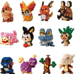 Pkm.store Pokemon Bausteine-Pokemon Growlithe, Raichu, Weezing, Sudowoodo, Fennekin, Froakie Baustein Figuren