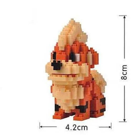 Pkm.store Pokemon Bausteine-Pokemon Growlithe, Raichu, Weezing, Sudowoodo, Fennekin, Froakie Baustein Figuren