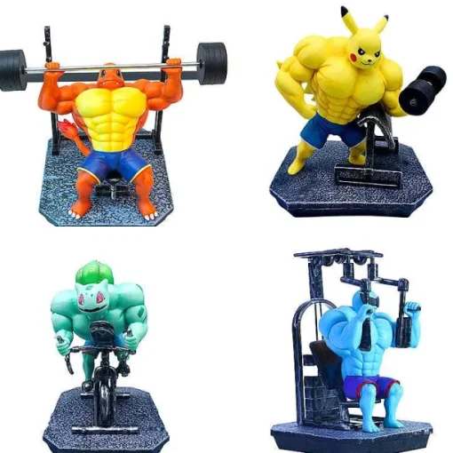 Pkm.store Pokemon Figuren-Pokemon Gym Muskel Figuren (Ca. 16-17Cm) Diverse Motive