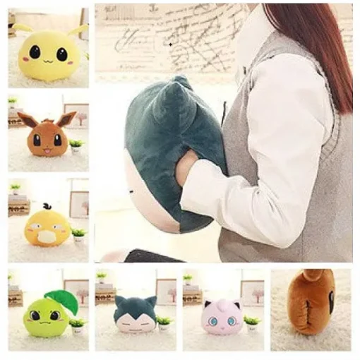 Pkm.store Herbst & Winter-Pokemon Handschuhe Handwarmer Relaxo, Evoli, Enton - Verschiedene Motive