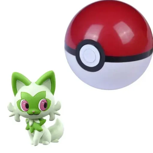 Pkm.store Pokeball & Pokebälle-Pokemon Karmesin Und Purpur Figuren - Felori, Kwaks, Krokel Ca. 4-5Cm