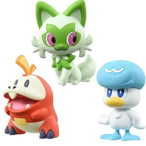 Pkm.store Pokeball & Pokebälle-Pokemon Karmesin Und Purpur Figuren - Felori, Kwaks, Krokel Ca. 4-5Cm
