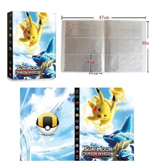 Pkm.store Pokemon Sammelalbum-Pokemon Karten Sammelalbum Fur 432 Karten Im A4 Format - Viele Pokemon Motive