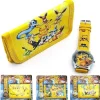 Pkm.store Sonstiges Merchandise-Pokemon Kinder Armbanduhr Mit Kinder Portmonee Set