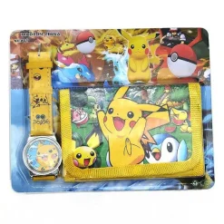 Pkm.store Sonstiges Merchandise-Pokemon Kinder Armbanduhr Mit Kinder Portmonee Set