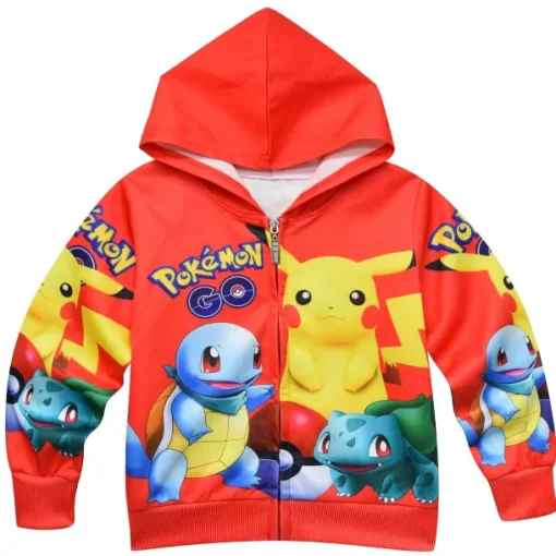 Pkm.store Herbst & Winter-Pokemon Kinder Kapuzensweatjacke