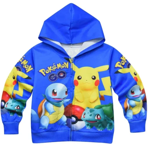 Pkm.store Herbst & Winter-Pokemon Kinder Kapuzensweatjacke