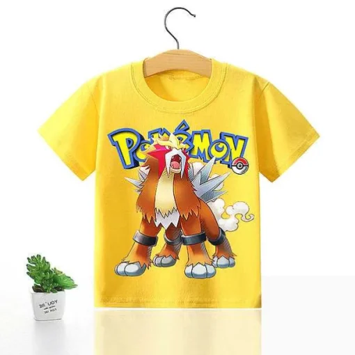 Pkm.store Sommer-Pokemon Kinder Pikachu T-Shirt Fur Den Sommer Viele Motive