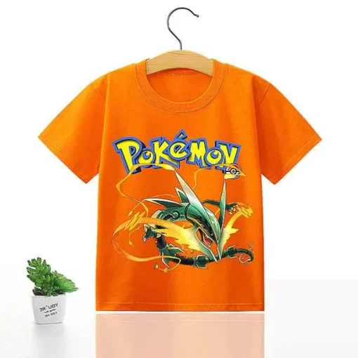 Pkm.store Sommer-Pokemon Kinder Pikachu T-Shirt Fur Den Sommer Viele Motive