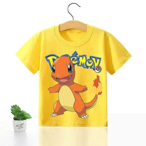 Pkm.store Sommer-Pokemon Kinder Pikachu T-Shirt Fur Den Sommer Viele Motive