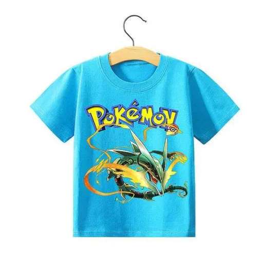Pkm.store Sommer-Pokemon Kinder Pikachu T-Shirt Fur Den Sommer Viele Motive