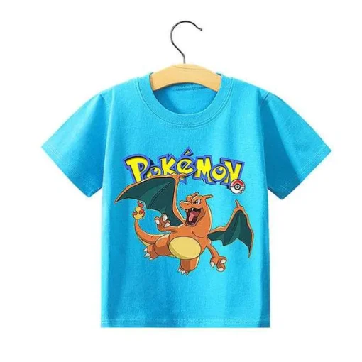 Pkm.store Sommer-Pokemon Kinder Pikachu T-Shirt Fur Den Sommer Viele Motive