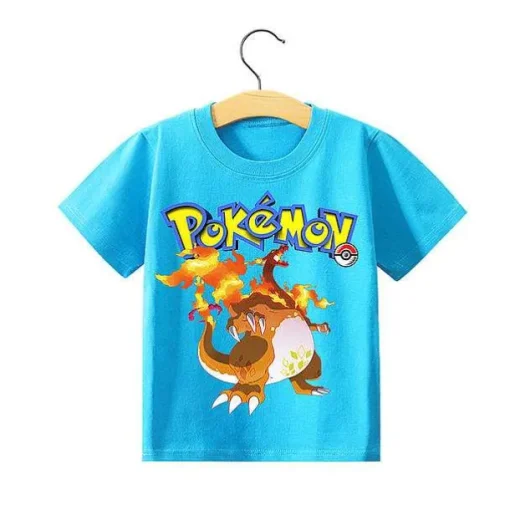 Pkm.store Sommer-Pokemon Kinder Pikachu T-Shirt Fur Den Sommer Viele Motive