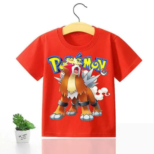 Pkm.store Sommer-Pokemon Kinder Pikachu T-Shirt Fur Den Sommer Viele Motive