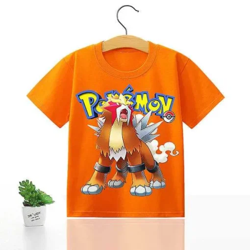 Pkm.store Sommer-Pokemon Kinder Pikachu T-Shirt Fur Den Sommer Viele Motive