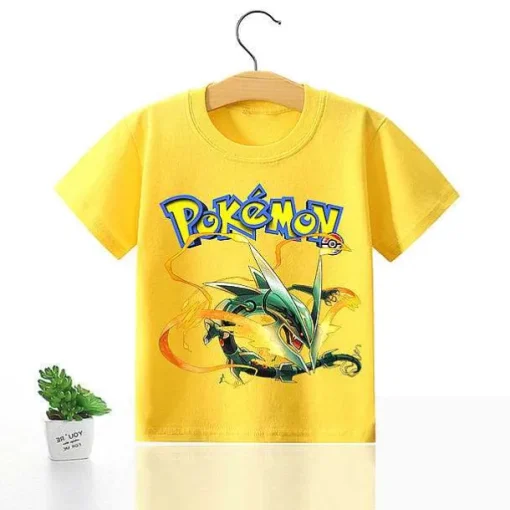 Pkm.store Sommer-Pokemon Kinder Pikachu T-Shirt Fur Den Sommer Viele Motive