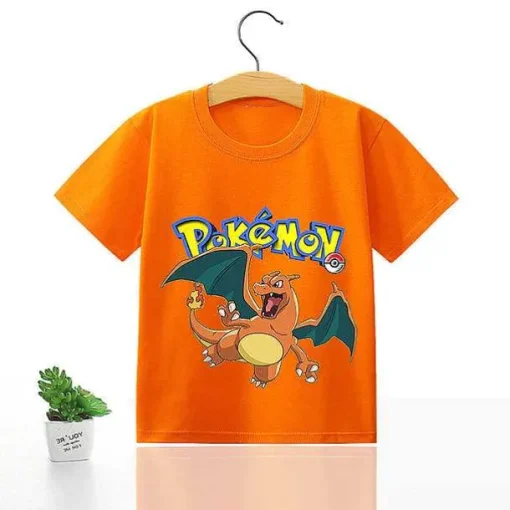 Pkm.store Sommer-Pokemon Kinder Pikachu T-Shirt Fur Den Sommer Viele Motive