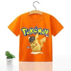 Pkm.store Sommer-Pokemon Kinder Pikachu T-Shirt Fur Den Sommer Viele Motive