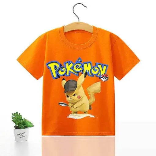 Pkm.store Sommer-Pokemon Kinder Pikachu T-Shirt Fur Den Sommer Viele Motive