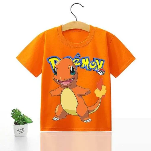 Pkm.store Sommer-Pokemon Kinder Pikachu T-Shirt Fur Den Sommer Viele Motive