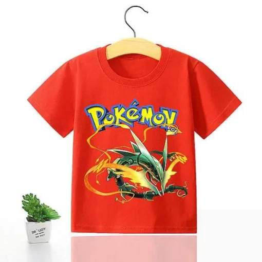 Pkm.store Sommer-Pokemon Kinder Pikachu T-Shirt Fur Den Sommer Viele Motive