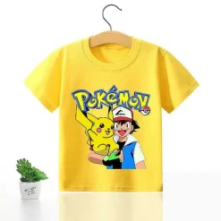 Pkm.store Sommer-Pokemon Kinder Pikachu T-Shirt Fur Den Sommer Viele Motive