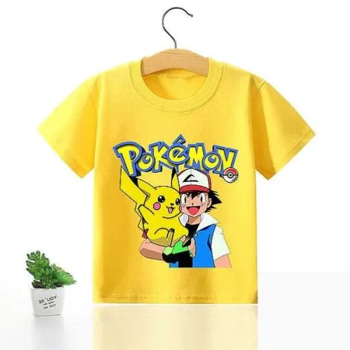 Pkm.store Sommer-Pokemon Kinder Pikachu T-Shirt Fur Den Sommer Viele Motive