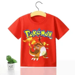 Pkm.store Sommer-Pokemon Kinder Pikachu T-Shirt Fur Den Sommer Viele Motive