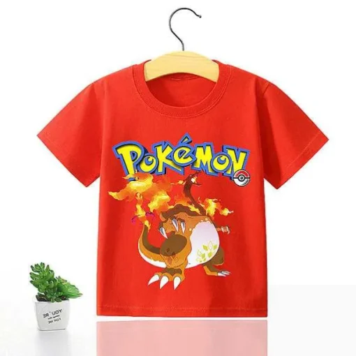 Pkm.store Sommer-Pokemon Kinder Pikachu T-Shirt Fur Den Sommer Viele Motive