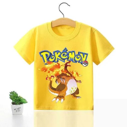 Pkm.store Sommer-Pokemon Kinder Pikachu T-Shirt Fur Den Sommer Viele Motive