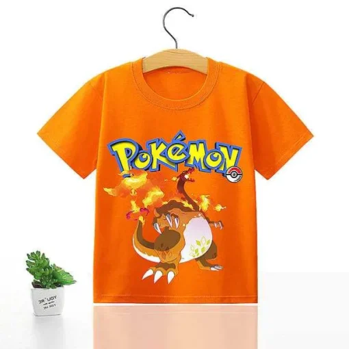 Pkm.store Sommer-Pokemon Kinder Pikachu T-Shirt Fur Den Sommer Viele Motive