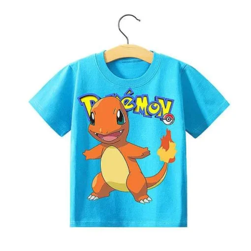 Pkm.store Sommer-Pokemon Kinder Pikachu T-Shirt Fur Den Sommer Viele Motive