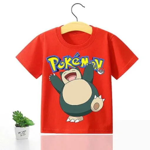 Pkm.store Sommer-Pokemon Kinder Pikachu T-Shirt Fur Den Sommer Viele Motive