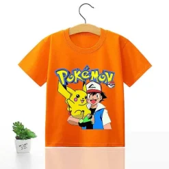 Pkm.store Sommer-Pokemon Kinder Pikachu T-Shirt Fur Den Sommer Viele Motive