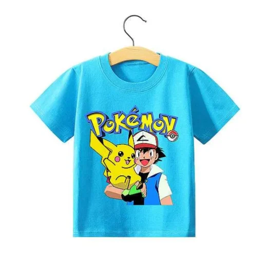 Pkm.store Sommer-Pokemon Kinder Pikachu T-Shirt Fur Den Sommer Viele Motive