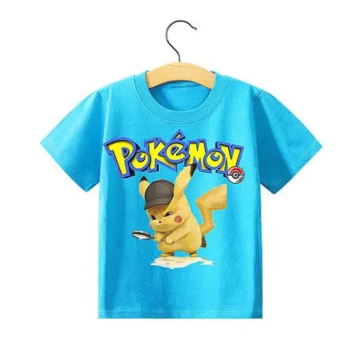 Pkm.store Sommer-Pokemon Kinder Pikachu T-Shirt Fur Den Sommer Viele Motive