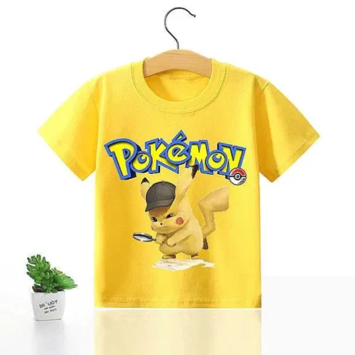 Pkm.store Sommer-Pokemon Kinder Pikachu T-Shirt Fur Den Sommer Viele Motive