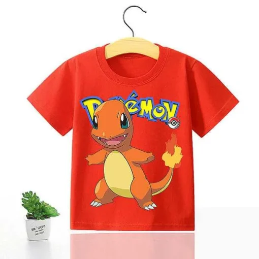 Pkm.store Sommer-Pokemon Kinder Pikachu T-Shirt Fur Den Sommer Viele Motive