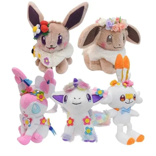 Pkm.store Pokemon Kuscheltiere-Pokemon Kuscheltiere In Der Blumen Edition: Evoli, Galarian Gallopa, Iksbat Etc.