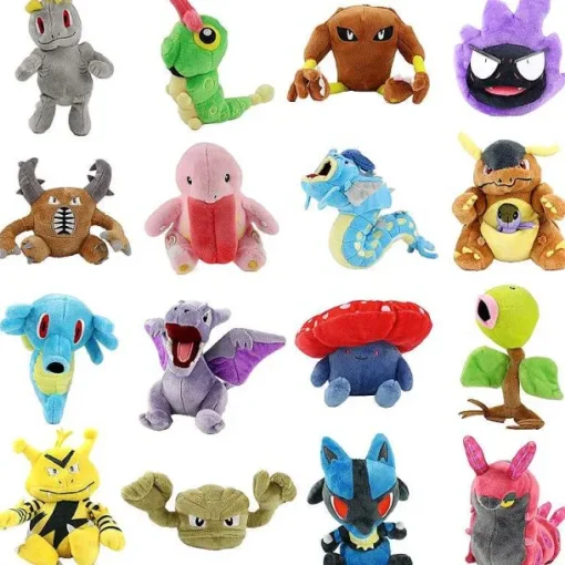 Pkm.store Pokemon Kuscheltiere-Pokemon Lickitung, Kangaskhan, Gastly, Rattata Pluschtier Pokemon (Ca. 13Cm)