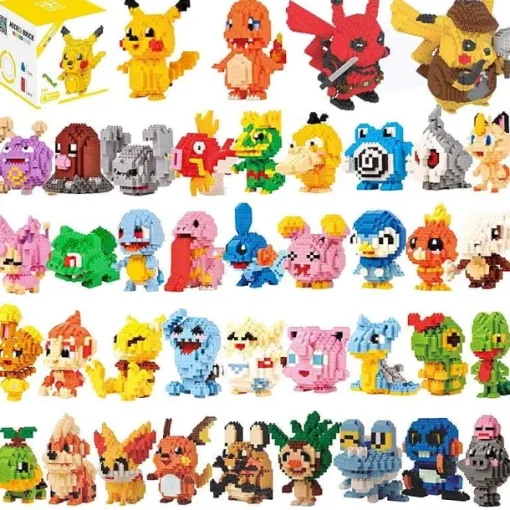Pkm.store Pokemon Bausteine-Pokemon Mini Baustein Figuren (Viele Motive)